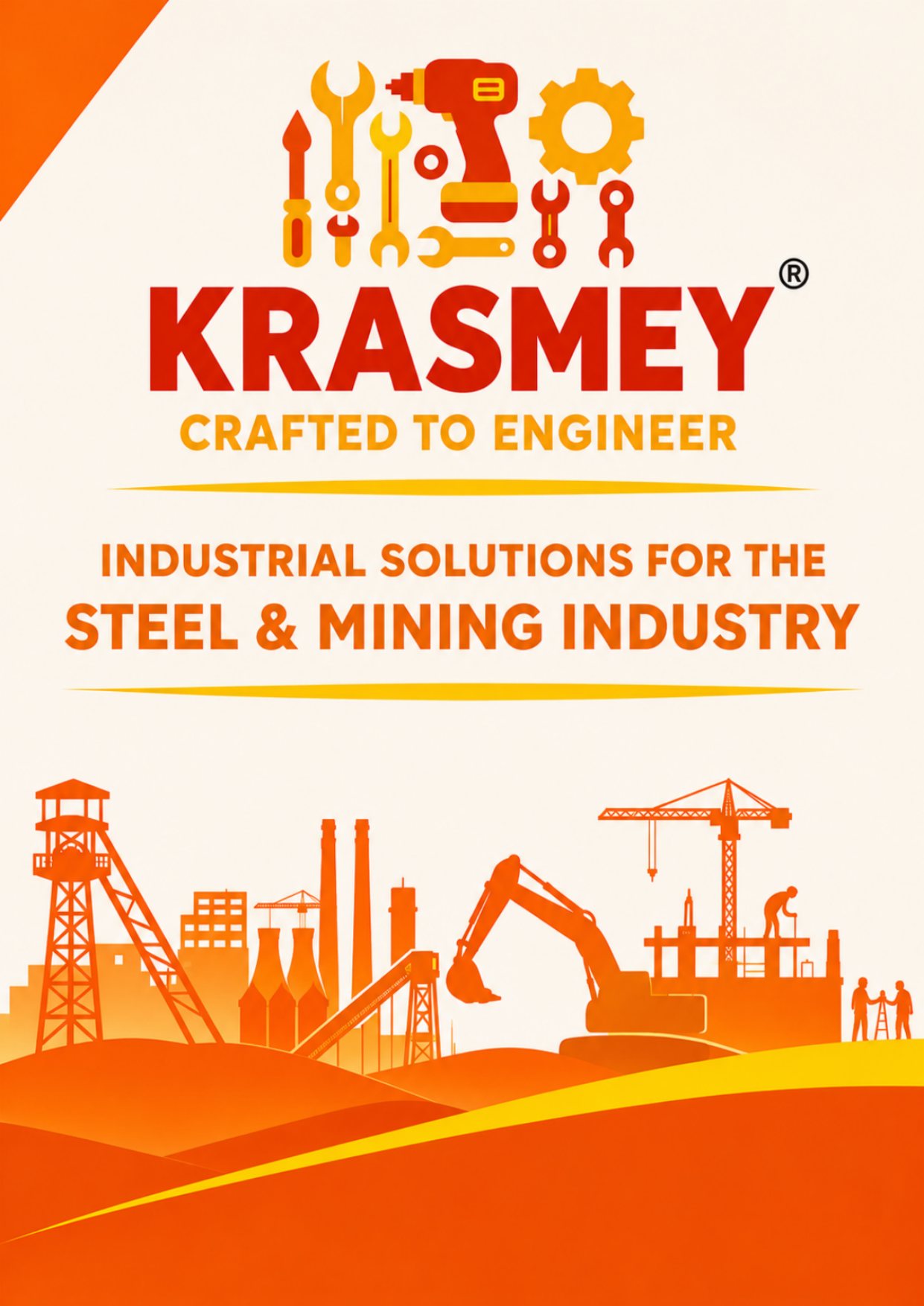 KRASMEY catalogue cover — Industrial Solutions for the Steel & Mining Industry